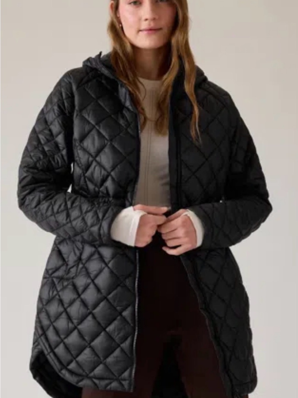 Athleta Whisper Featherless Parka Coat Jacket Large